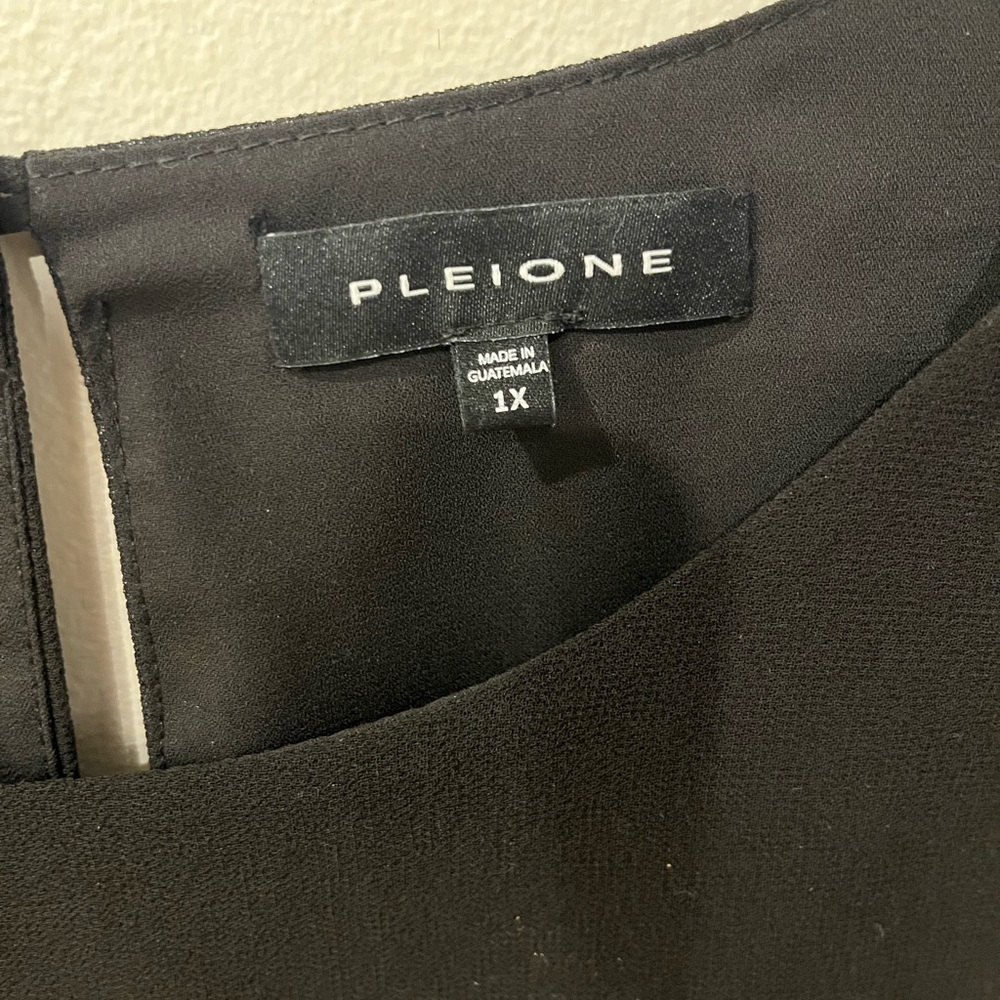 🩷 2 for $15 Pleione Nordstrom Black Sheer Puff-Sleeve Chiffon Blouse - Picture 2 of 8